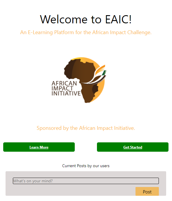 E-Learning App for the African Impact Challenge